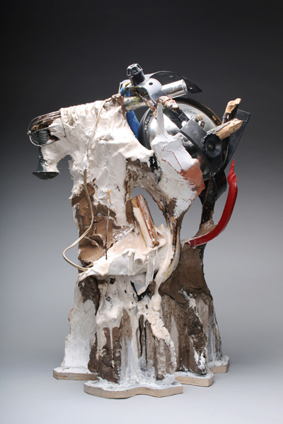 Adesuwa by Ebitenyefa Baralaye, found objects, plaster, clay, metal, wood, wax, acrylic paint, resin