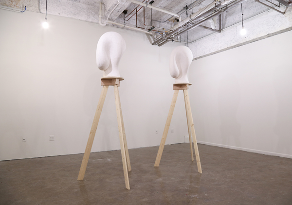 Ibeji Ori by Ebitenyefa Baralaye, plaster, burlap, wood