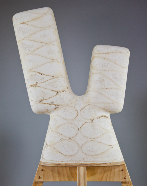 Revelator by Ebitenyefa Baralaye, plaster, burlap, sisal rope, wood