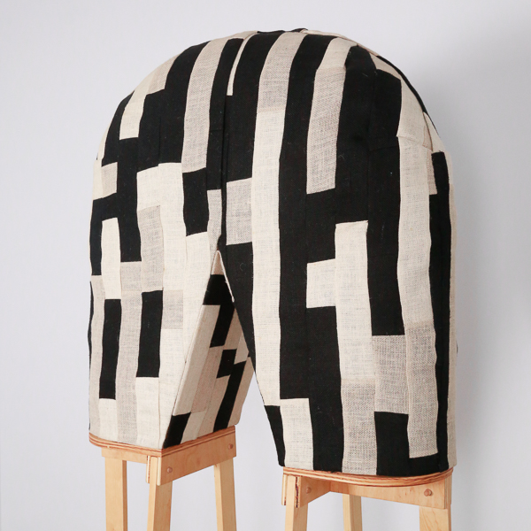 Ori: Afara Tefillah by Ebitenyefa Baralaye, burlap, wood, cotton, wire