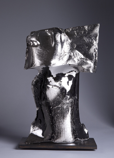 David by Ebitenyefa Baralaye, bronze (cast, polished), nickel (plated)