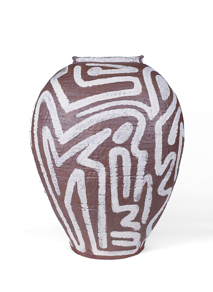 Finial I by Ebitenyefa Baralaye, terra-cotta, slip